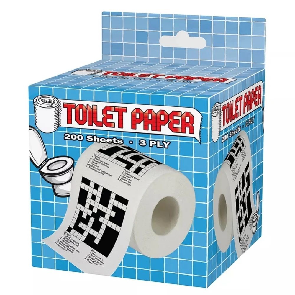 Novelty Crossword Toilet Paper Roll